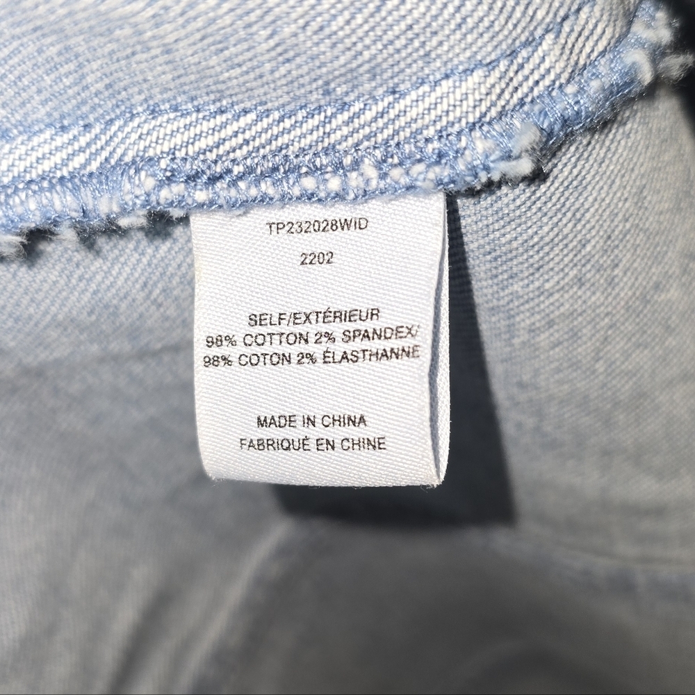 Derek Lam 10 Crosby Luca Tailored Wavy Seamed Denim Jacket MISSING BELT - Picture 7 of 8